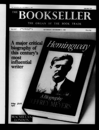 cover page of Bookseller published on November 2, 1985
