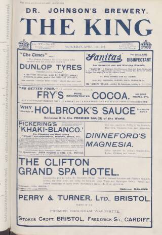 cover page of King and his Navy and Army published on April 1, 1905