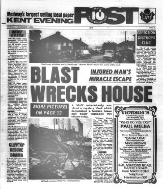 cover page of Kent Evening Post published on November 2, 1978