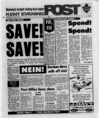 cover page of Kent Evening Post published on June 13, 1979