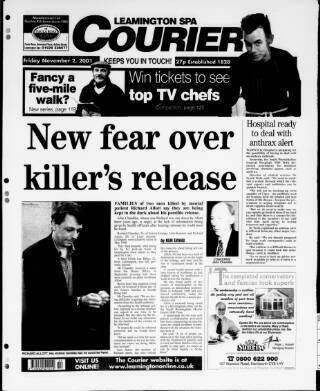 cover page of Leamington Spa Courier published on November 2, 2001