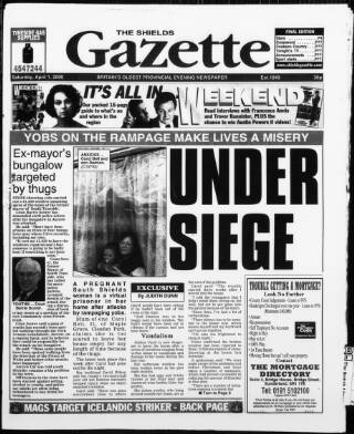 cover page of Shields Daily Gazette published on April 1, 2000