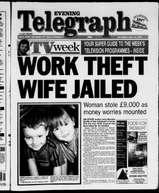 cover page of Northamptonshire Evening Telegraph published on May 22, 1999