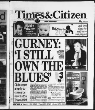 cover page of Bedfordshire Times and Independent published on June 13, 2003