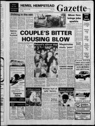 cover page of Hemel Hempstead Gazette published on May 22, 1981