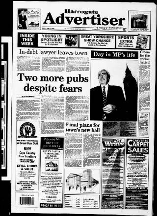 cover page of Harrogate Advertiser and Weekly List of the Visitors published on June 13, 1997