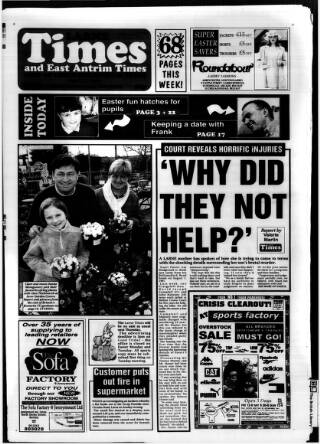 cover page of Larne Times published on April 1, 1999