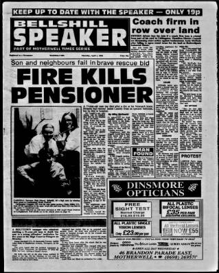 cover page of Bellshill Speaker published on April 1, 1993