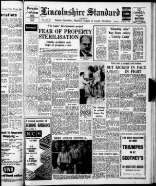 cover page of Lincolnshire Standard and Boston Guardian published on August 2, 1968