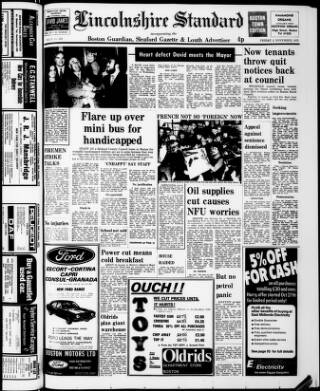 cover page of Lincolnshire Standard and Boston Guardian published on November 2, 1973