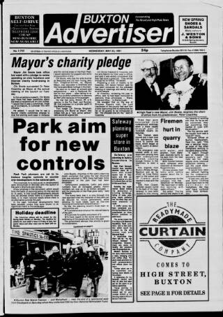 cover page of Buxton Advertiser published on May 22, 1991