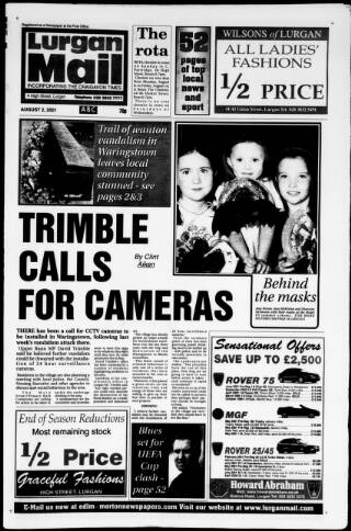 cover page of Lurgan Mail published on August 2, 2001