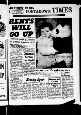 cover page of Portadown Times published on December 15, 1961