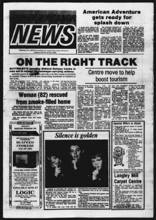 cover page of Ripley and Heanor News and Ilkeston Division Free Press published on April 1, 1988