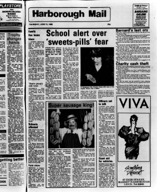 cover page of Market Harborough Advertiser and Midland Mail published on June 13, 1985