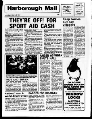 cover page of Market Harborough Advertiser and Midland Mail published on May 22, 1986