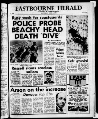 cover page of Eastbourne Herald published on April 1, 1978
