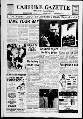 cover page of Carluke and Lanark Gazette published on May 22, 1997