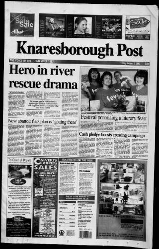 cover page of Knaresborough Post published on August 2, 2002