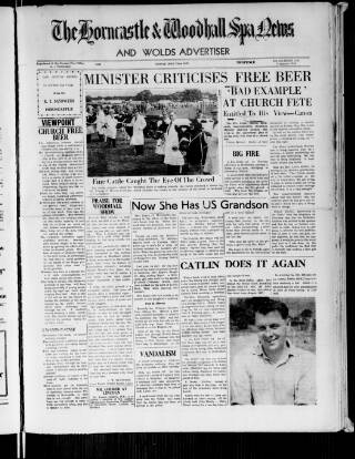 cover page of Horncastle News published on May 22, 1959