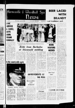 cover page of Horncastle News published on June 13, 1968