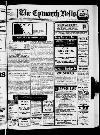 cover page of Epworth Bells, Crowle and Isle of Axholme Messenger published on November 2, 1979
