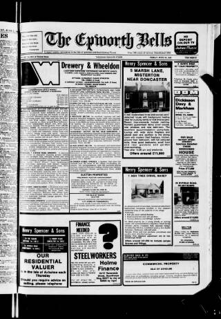 cover page of Epworth Bells, Crowle and Isle of Axholme Messenger published on June 13, 1980