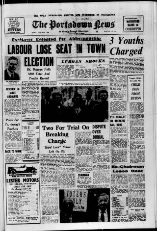 cover page of Portadown News published on May 22, 1964