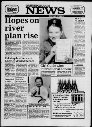 cover page of Retford, Worksop, Isle of Axholme and Gainsborough News published on April 1, 1988