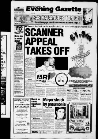 cover page of West Lancashire Evening Gazette published on June 13, 1996