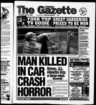 cover page of West Lancashire Evening Gazette published on May 22, 1999