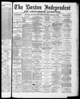 cover page of Boston Independent and Lincolnshire Advertiser published on May 22, 1897