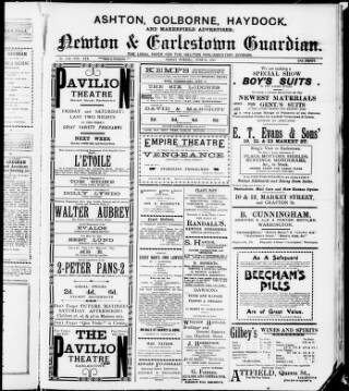 cover page of Newton and Earlestown Guardian published on June 13, 1913