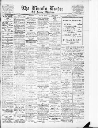 cover page of Lincoln Leader and County Advertiser published on August 2, 1902
