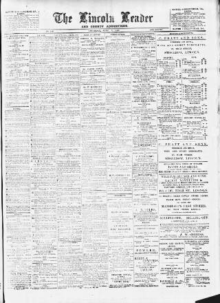 cover page of Lincoln Leader and County Advertiser published on June 13, 1903