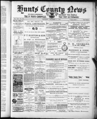cover page of Hunts County News published on November 2, 1901