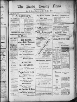 cover page of Hunts County News published on May 22, 1914