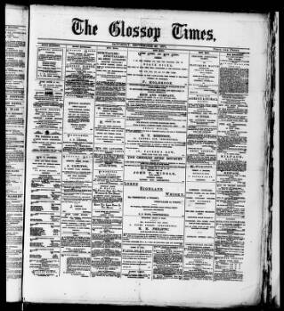 cover page of Glossop Times published on September 22, 1877