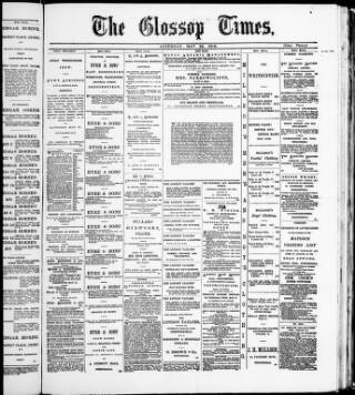 cover page of Glossop Times published on May 22, 1886