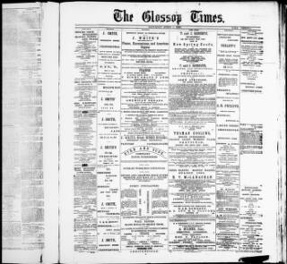 cover page of Glossop Times published on April 1, 1893