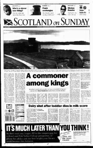 cover page of Scotland on Sunday published on May 22, 1994