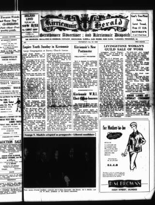 cover page of Kirriemuir Herald published on May 22, 1958
