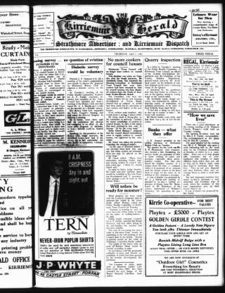 cover page of Kirriemuir Herald published on April 1, 1965