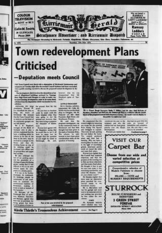 cover page of Kirriemuir Herald published on June 13, 1974