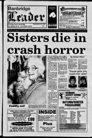 cover page of Banbridge Leader published on September 28, 1994