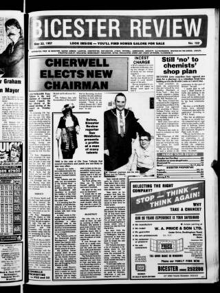 cover page of Bicester Review published on May 22, 1987