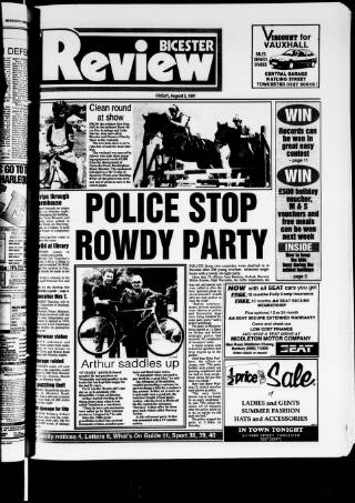 cover page of Bicester Review published on August 2, 1991