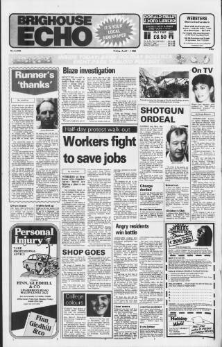 cover page of Brighouse Echo published on April 1, 1988
