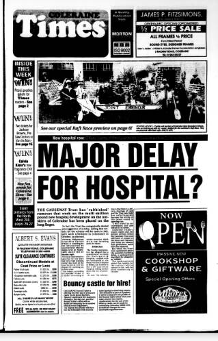 cover page of Coleraine Times published on May 22, 1996
