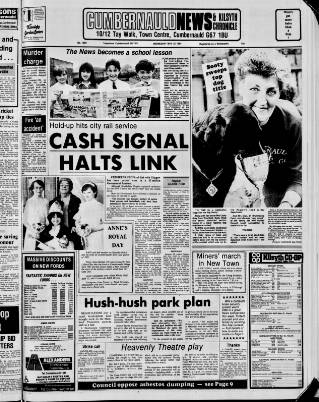 cover page of Cumbernauld News published on May 22, 1985